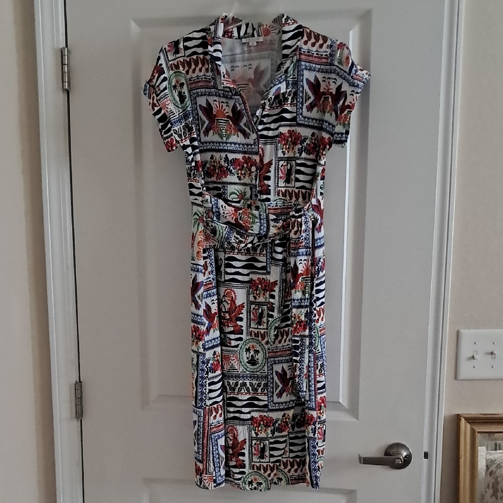 VENUS Multicolor Graphic Midi Dress